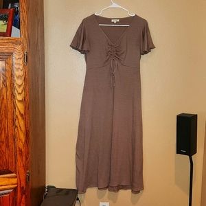 Brown Maxi Dress Boho